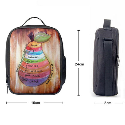 The Fruit Of The Spirit Galatians 5 22 23 Lunch Bag For Men And Women, Spiritual Christian Lunch Box For School, Work