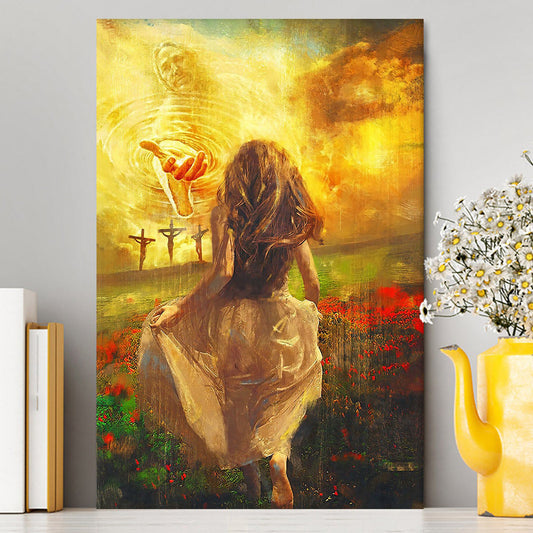 The Girl Running To God Canvas Wall Art - Christian Wall Canvas - Religious Canvas Prints