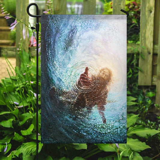 The Hand Of God Flag, Jesus Garden Flag, Christian's Flag For Outside, Welcome Flag, Christian Flag, Scripture Flag, Garden Banner