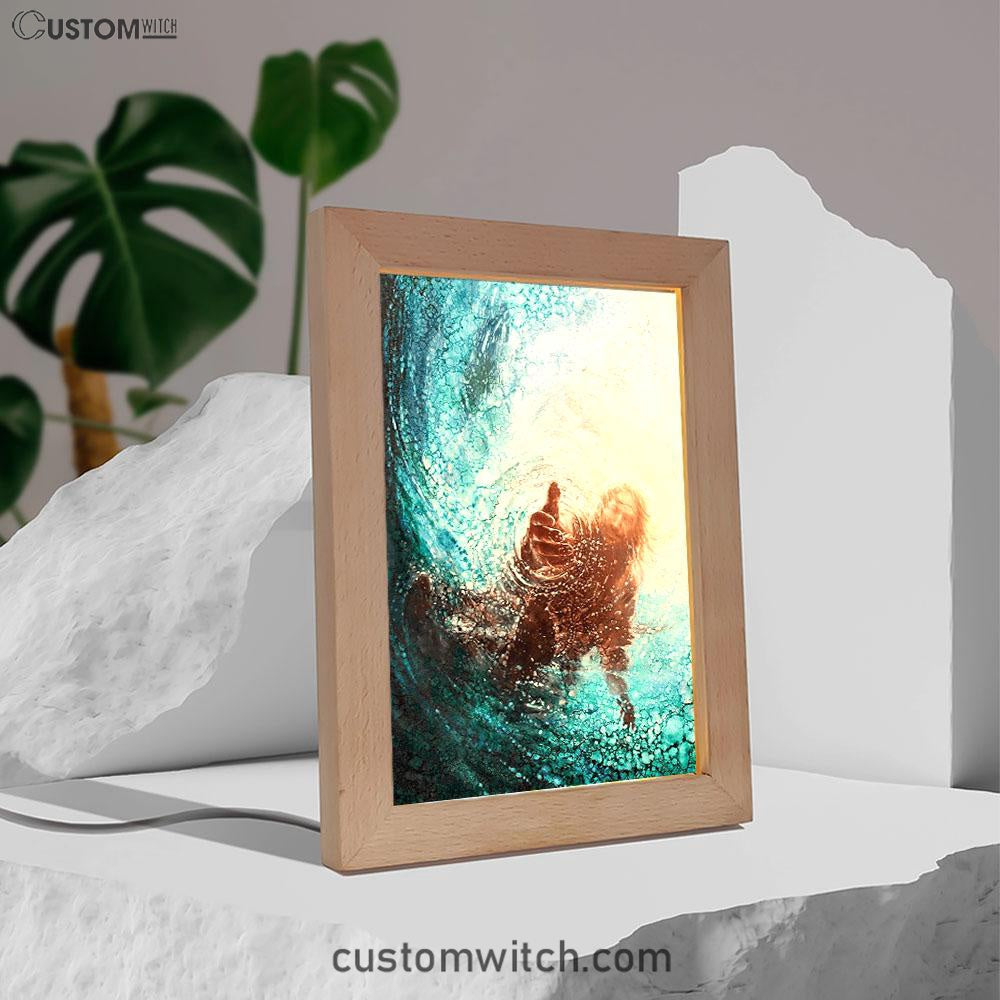 The Hand Of God Frame Lamp Pictures - Christian Art - Jesus Frame Lamp Art
