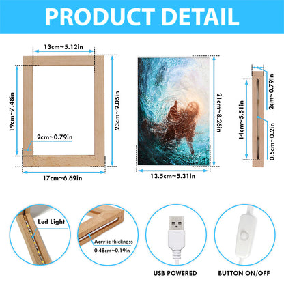 The Hand Of God Frame Lamp Pictures - Christian Art - Jesus Frame Lamp Art