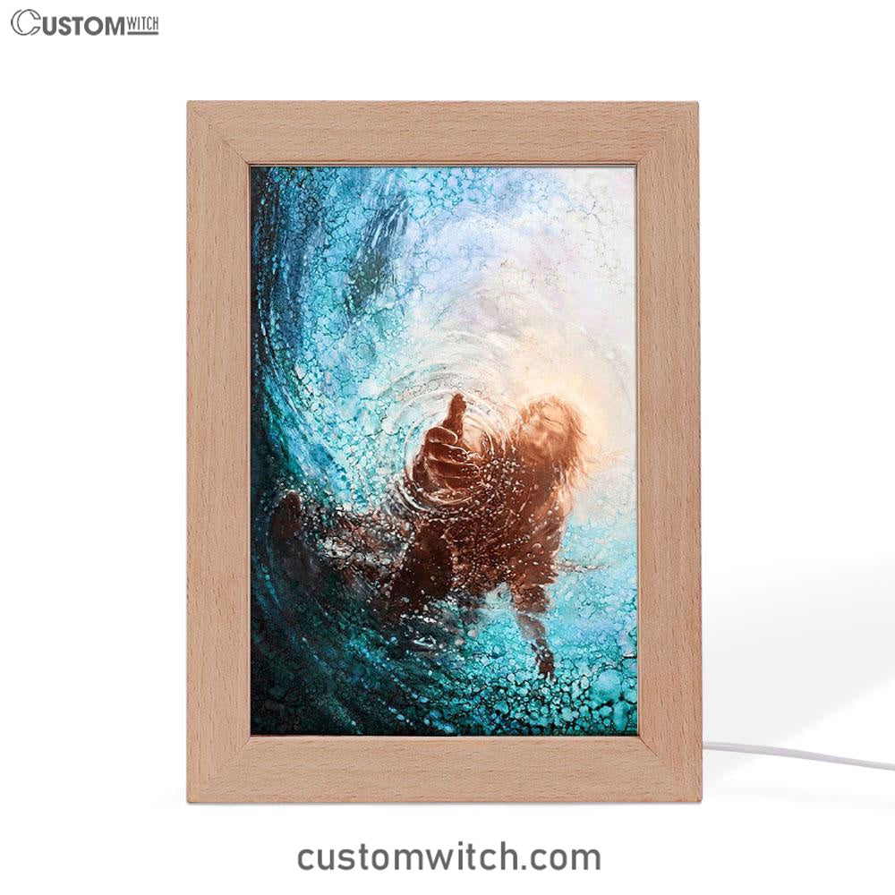 The Hand Of God Frame Lamp Pictures - Christian Art - Jesus Frame Lamp Art