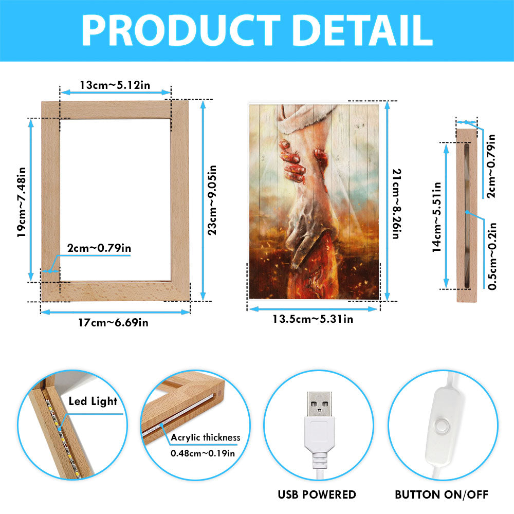 The Hand Of God Jesus Frame Lamp Prints - Jesus Christ Frame Lamp Art - Christian Decor