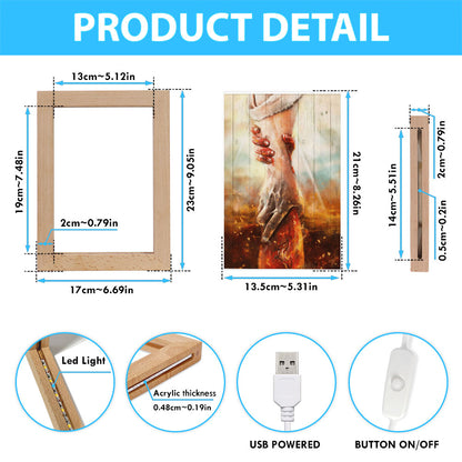 The Hand Of God Jesus Frame Lamp Prints - Jesus Christ Frame Lamp Art - Christian Decor