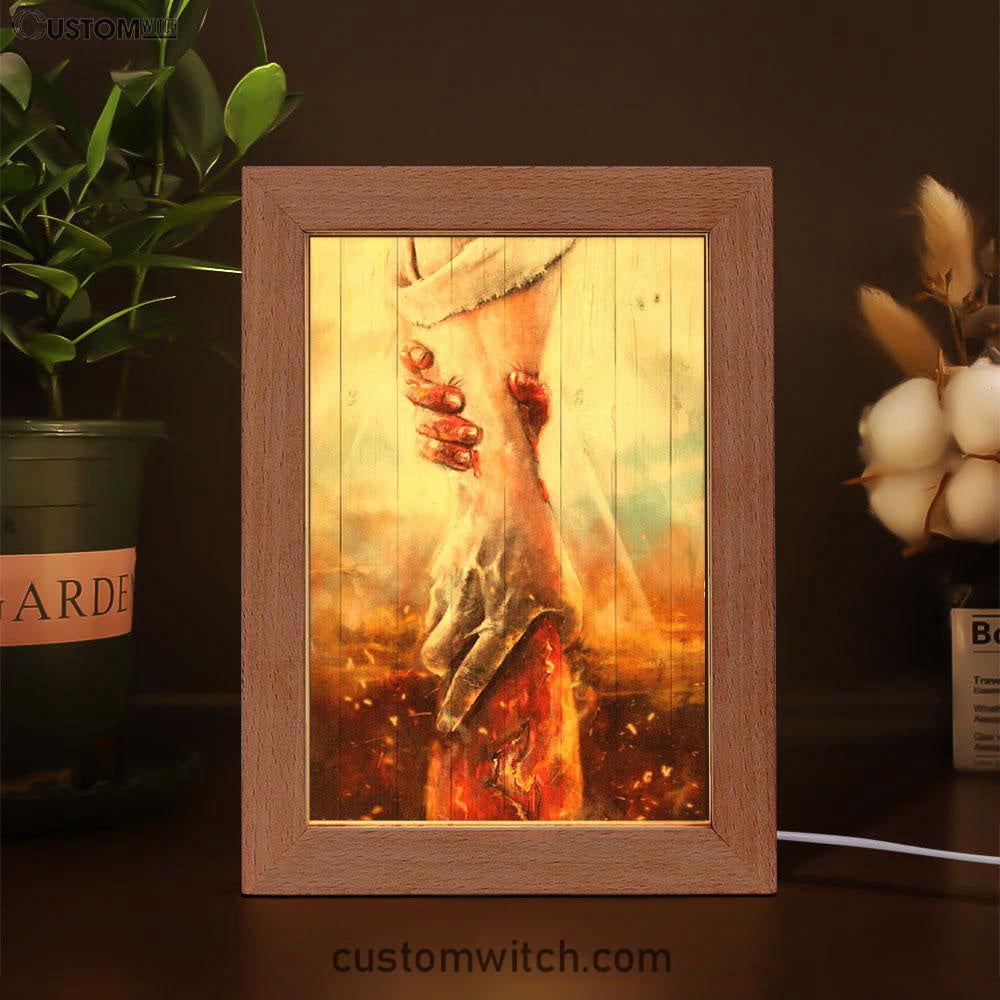 The Hand Of God Jesus Frame Lamp Prints - Jesus Christ Frame Lamp Art - Christian Decor