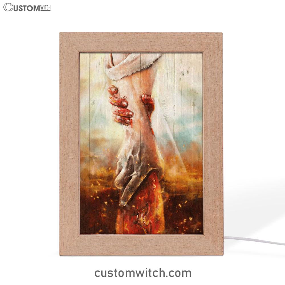 The Hand Of God Jesus Frame Lamp Prints - Jesus Christ Frame Lamp Art - Christian Decor