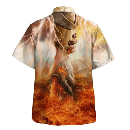 The Hand Of God Jesus Is My Savior Hawaiian Shirt For Men, Christian Hawaiian Shirt, Gift For Christian