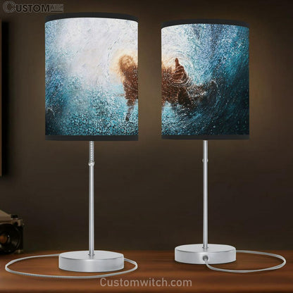 The Hand Of God Jesus Large Table Lamb - Christian Table Lamb Prints - Religious Table Lamb Art