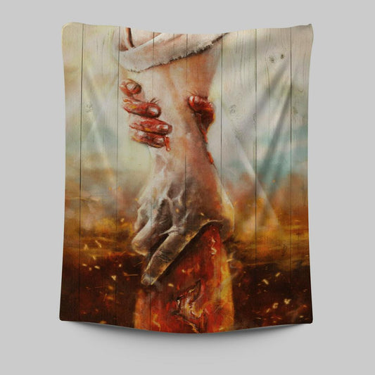 The Hand Of God Jesus Tapestry Prints - Jesus Christ Tapestry Art - Christian Wall Decor