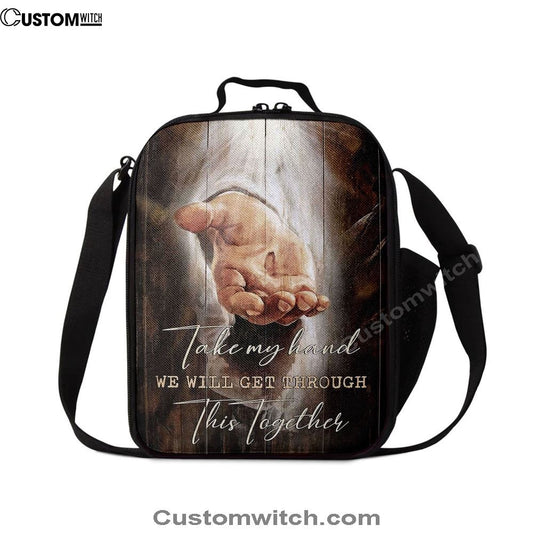 The Hand Of God Lunch Bag For Men And Women - Jesus Take My Hand Lunch Bag, Spiritual Christian Lunch Box For School, Work