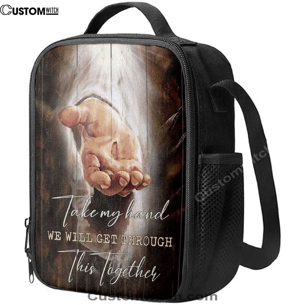 The Hand Of God Lunch Bag For Men And Women - Jesus Take My Hand Lunch Bag, Spiritual Christian Lunch Box For School, Work