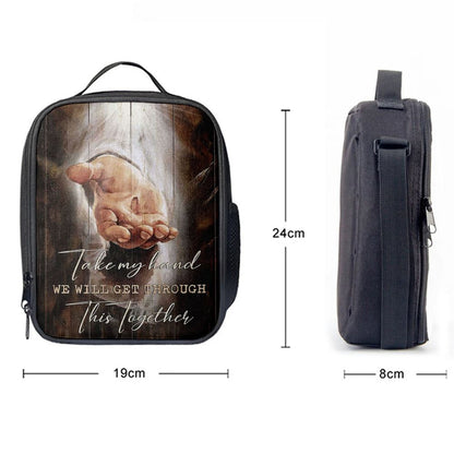 The Hand Of God Lunch Bag For Men And Women - Jesus Take My Hand Lunch Bag, Spiritual Christian Lunch Box For School, Work