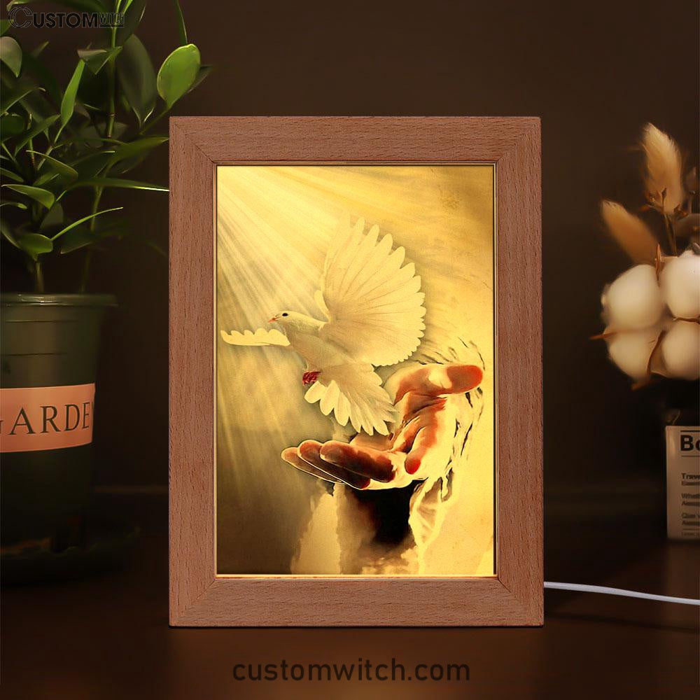 The Hand Of God Picture Jesus Hands Frame Lamp Prints - Bible Verse Decor - Scripture Art