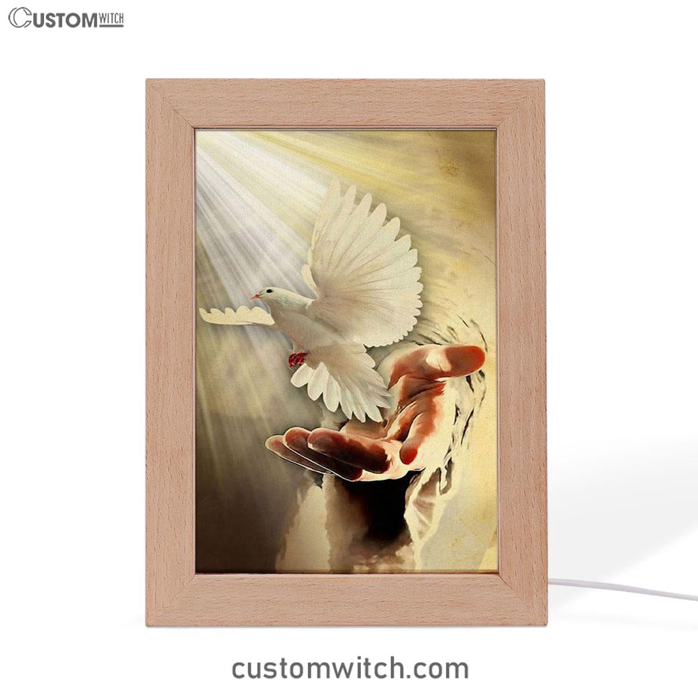 The Hand Of God Picture Jesus Hands Frame Lamp Prints - Bible Verse Decor - Scripture Art
