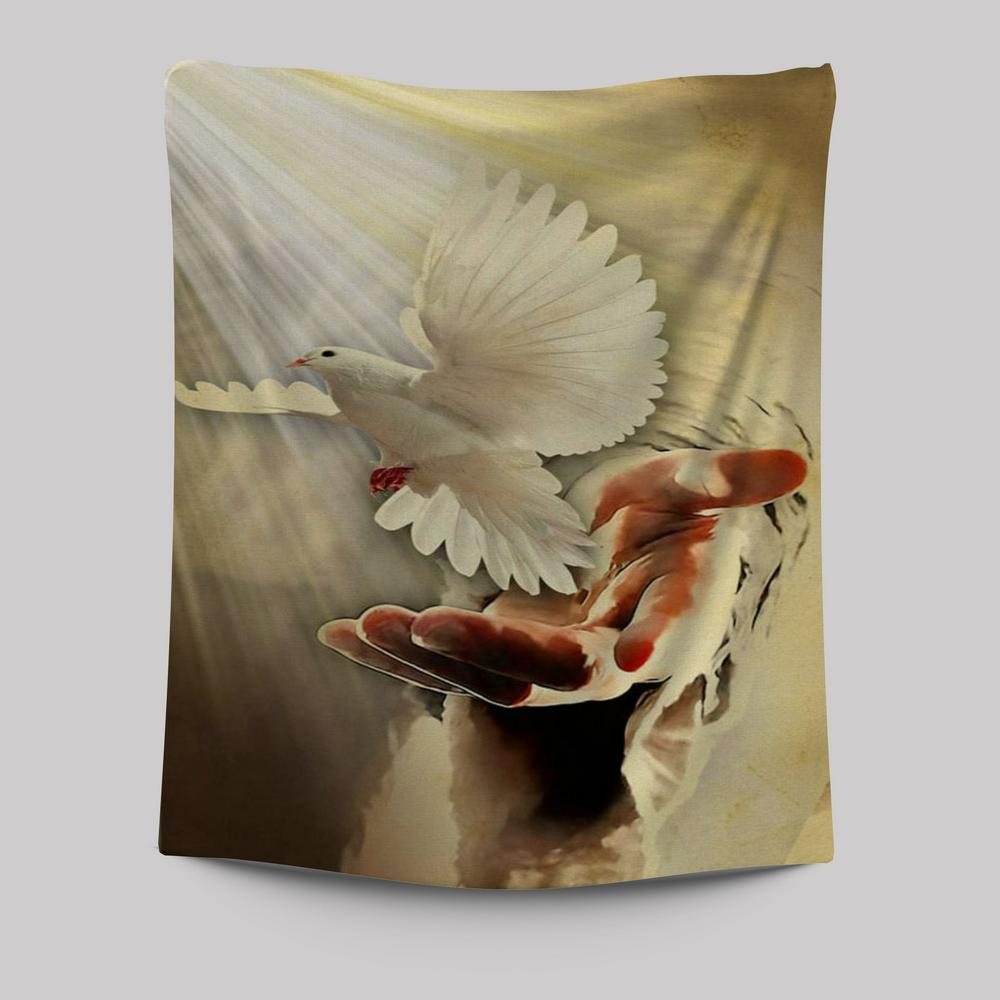 The Hand Of God Picture Jesus Hands Tapestry Prints - Bible Verse Wall Decor - Scripture Wall Art