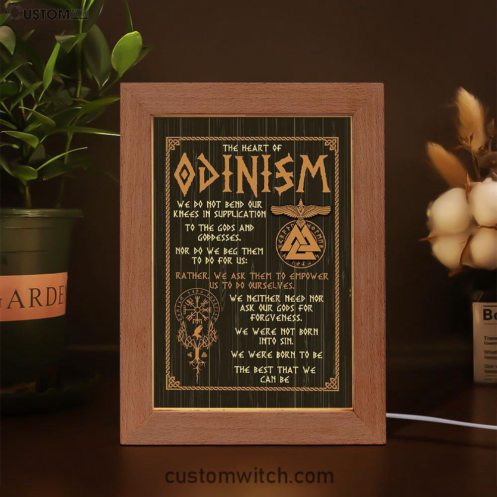 The Heart Of Odinism Frame Lamp Art - Christian Frame Lamp - Religious Gifts Night Light