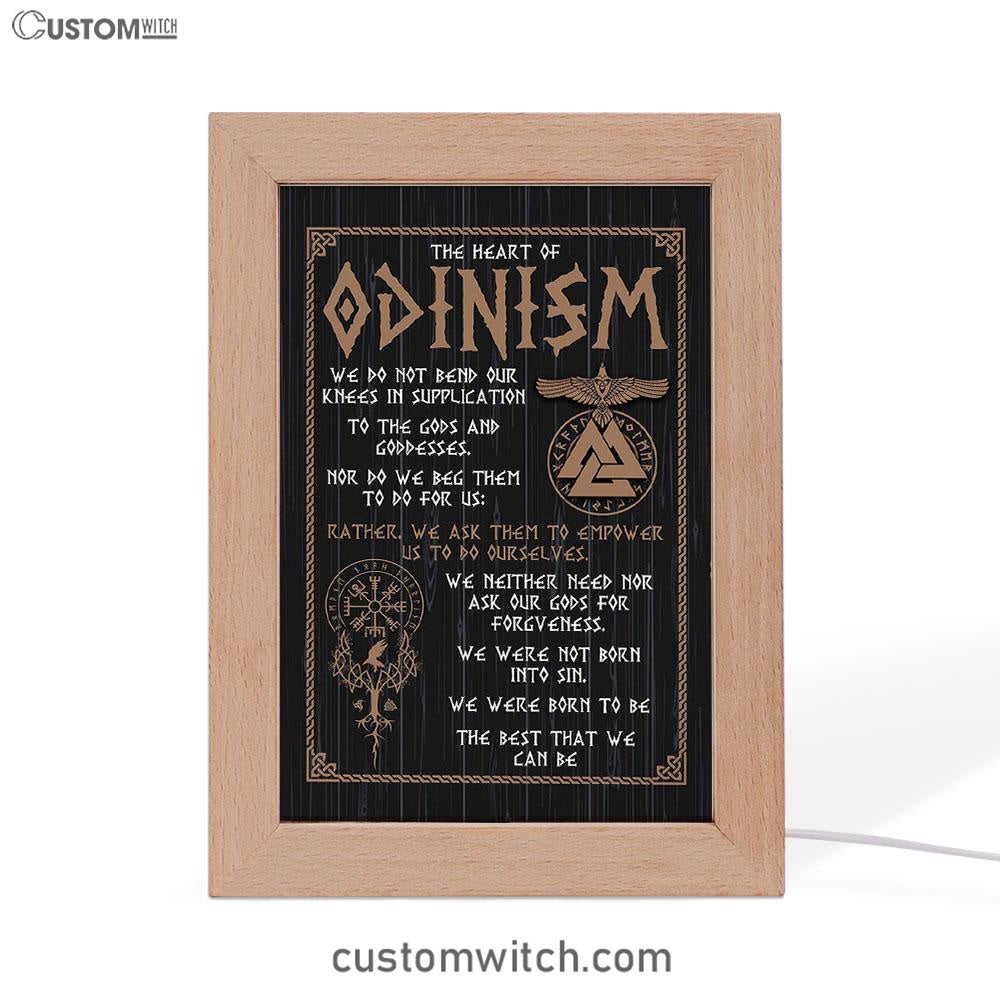 The Heart Of Odinism Frame Lamp Art - Christian Frame Lamp - Religious Gifts Night Light