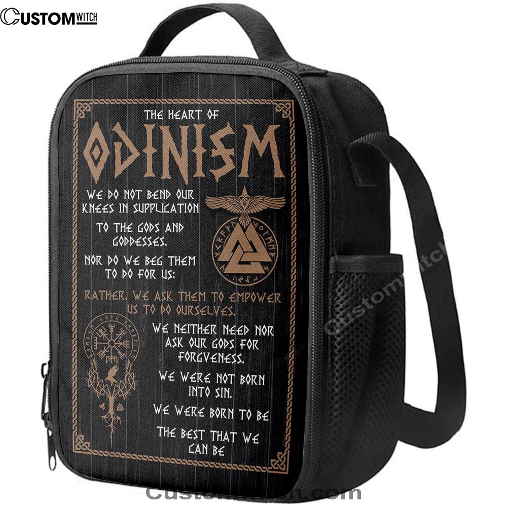 The Heart Of Odinism Lunch Bag For Men And Women, Spiritual Christian Lunch Box For School, Work