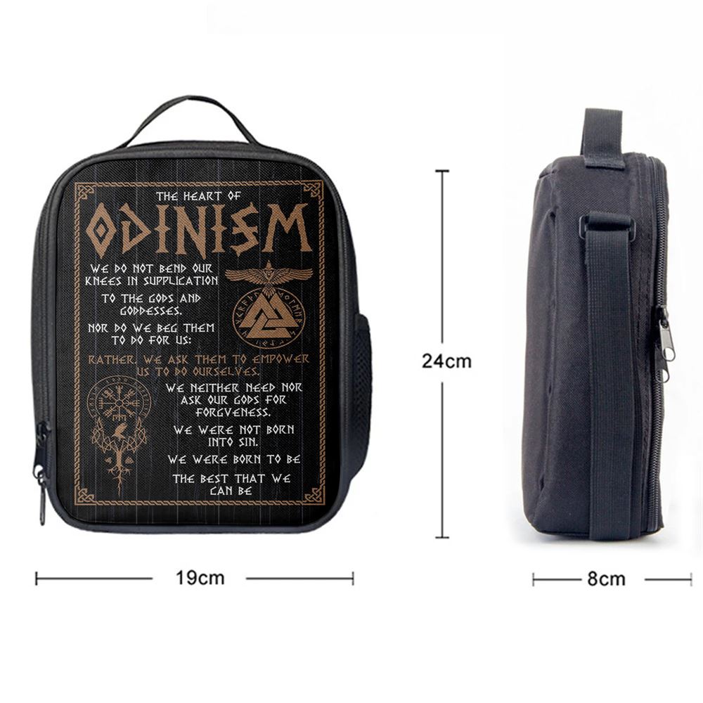 The Heart Of Odinism Lunch Bag For Men And Women, Spiritual Christian Lunch Box For School, Work