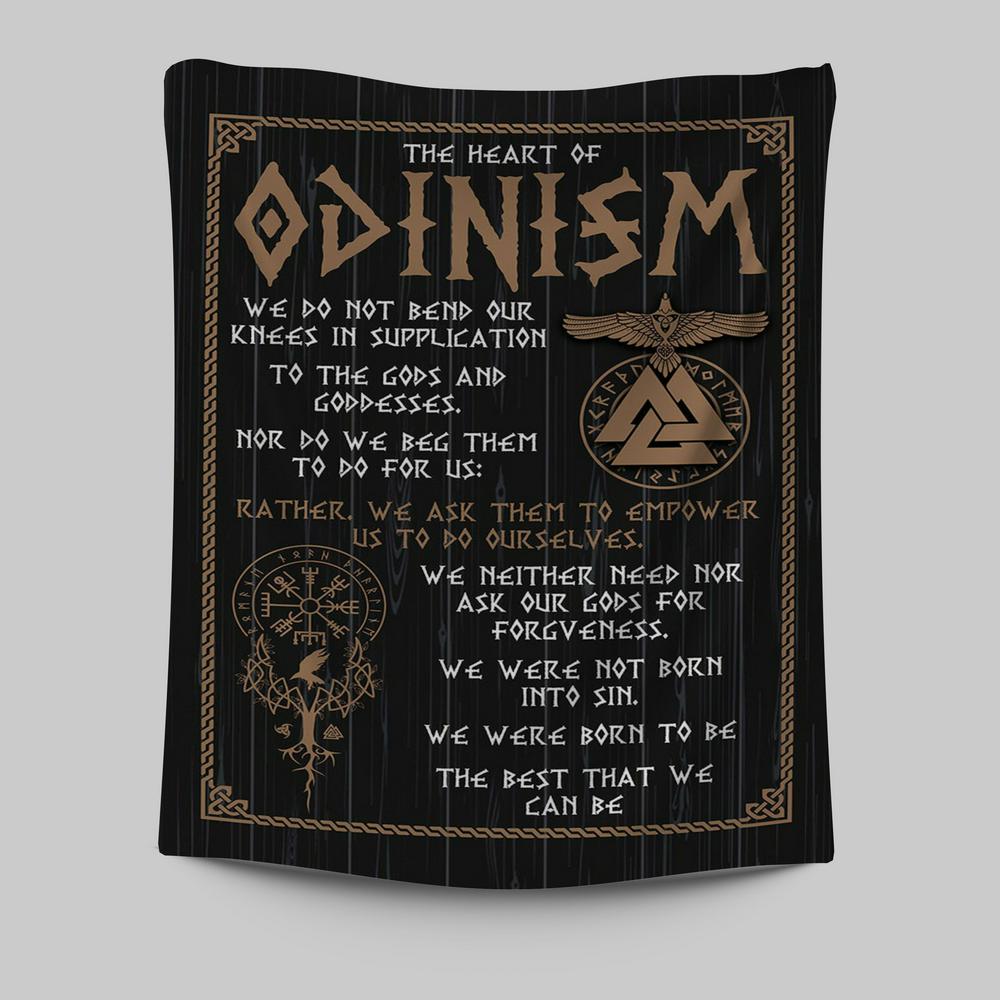 The Heart Of Odinism Tapestry Wall Art - Christian Wall Tapestry - Religious Tapestries Wall Hanging Prints