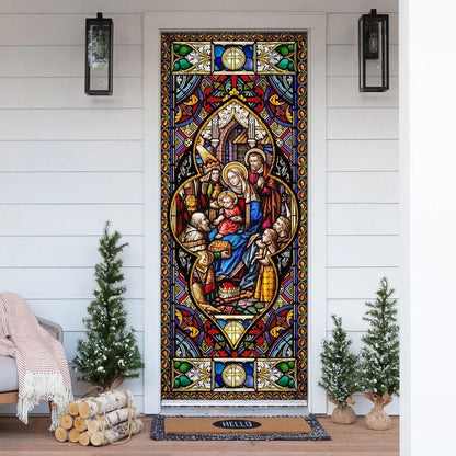 The Holy Family Door Cover, Christian Door Decor, Door Christian Church, Christian Door Plaques