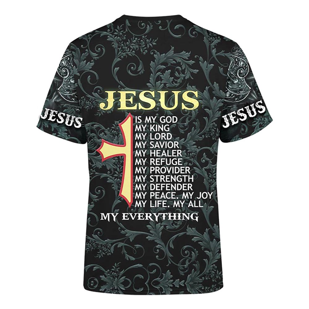 The King Jesus Lion All Over Print 3D T Shirt For Men And Women, Christian T-Shirt, Faith Shirt
