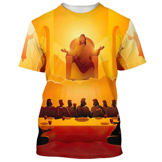 The Last Supper All Over Print 3D T Shirt For Men And Women, Christian T-Shirt, Faith Shirt