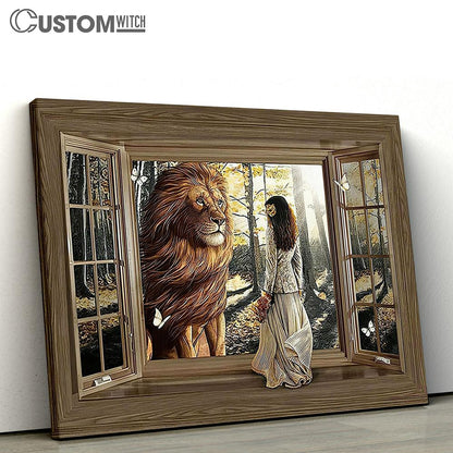 The Lion And Girl Canvas Art - Lion Canvas Wall Decor - Christian Scripture Canvas_6257 2