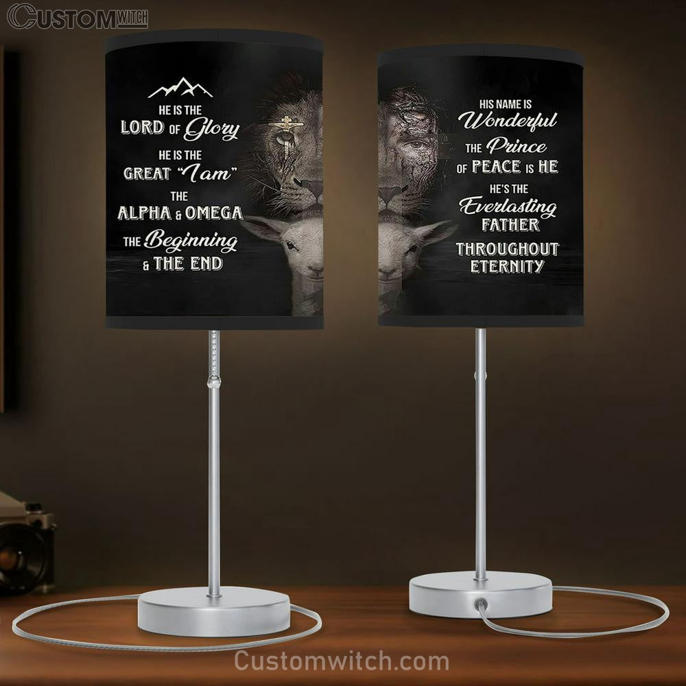 The Lion And Lambs He Is The Lord Of Glory Table Lamb Art - Lion Table Lamb Wall Decor