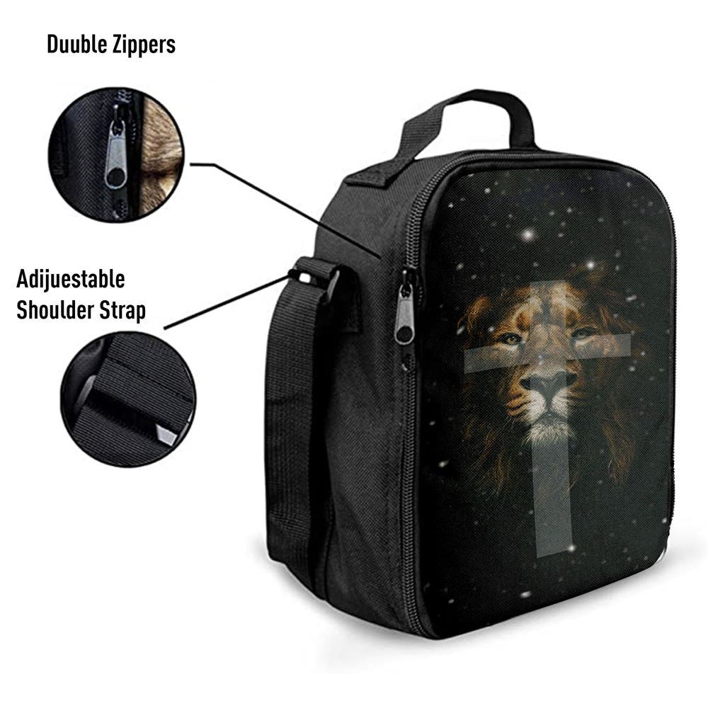 The Lion King Cross Lunch Bag For Men And Women - Lion Lunch Bag, Spiritual Christian Lunch Box For School, Work