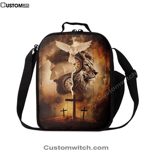 The Lion King Jesus Cross Lunch Bag For Men And Women - Lion Lunch Bag, Spiritual Christian Lunch Box For School, Work
