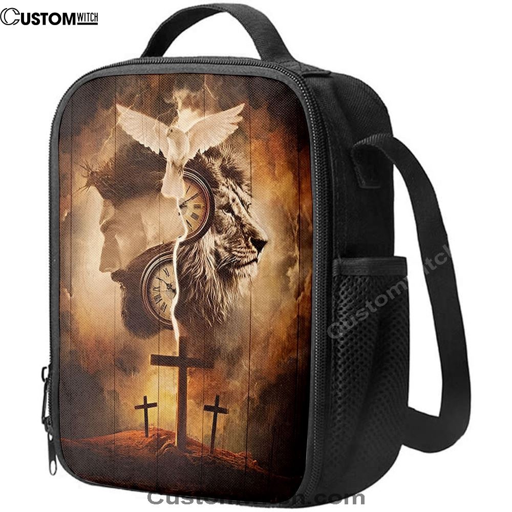 The Lion King Jesus Cross Lunch Bag For Men And Women - Lion Lunch Bag, Spiritual Christian Lunch Box For School, Work