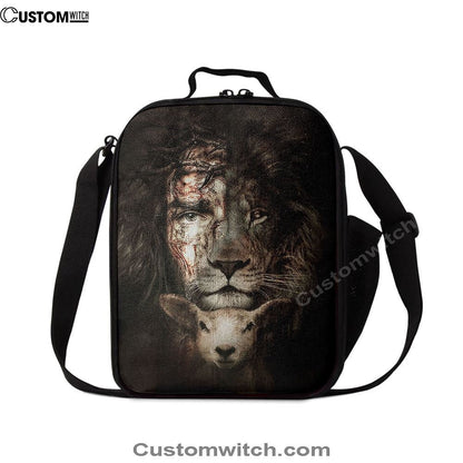 The Lion Of Judah And Lamb Lunch Bag For Men And Women, Spiritual Christian Lunch Box For School, Work