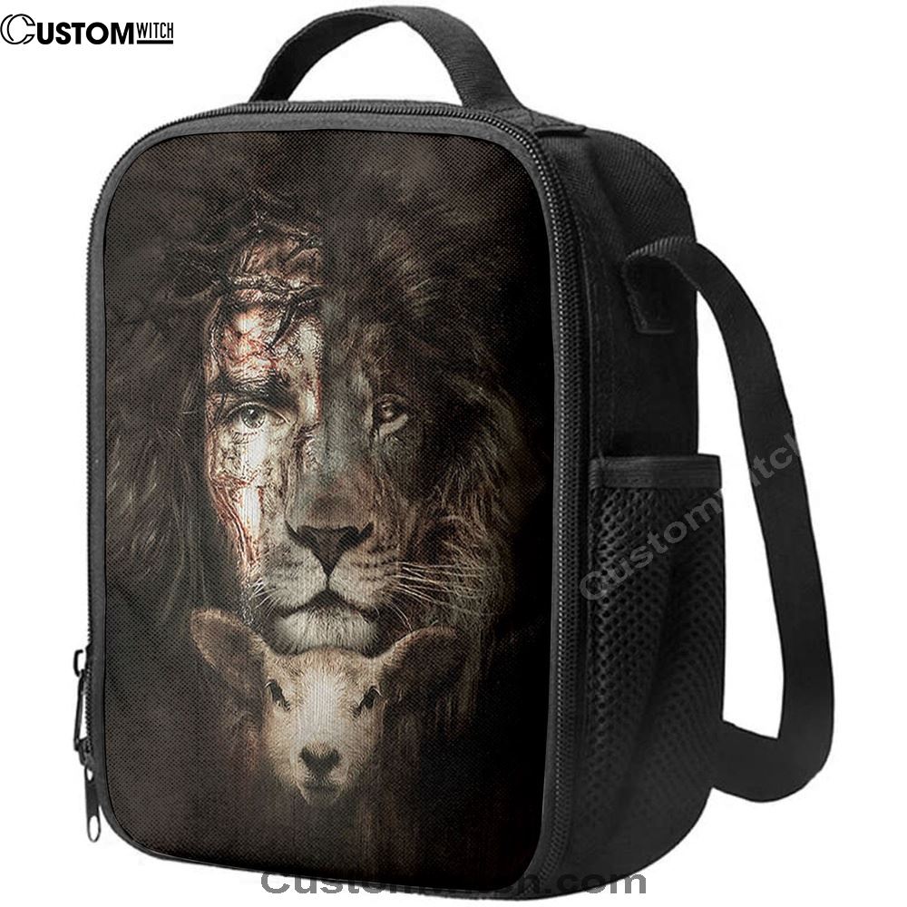The Lion Of Judah And Lamb Lunch Bag For Men And Women, Spiritual Christian Lunch Box For School, Work