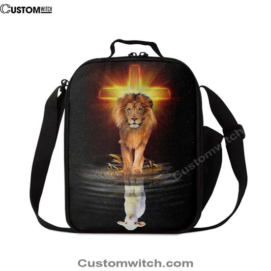 The Lion Of Judah And The Lamb Of God Lunch Bag For Men And Women, Spiritual Christian Lunch Box For School, Work