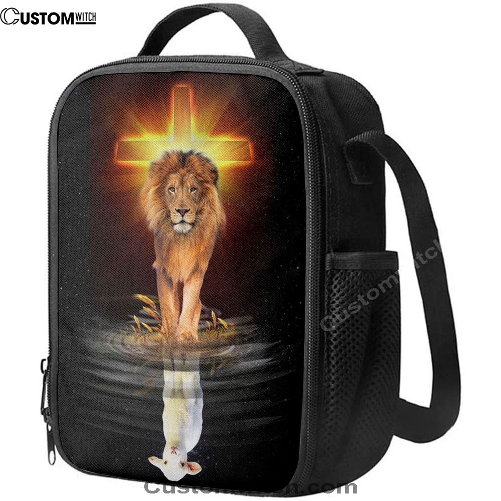 The Lion Of Judah And The Lamb Of God Lunch Bag For Men And Women, Spiritual Christian Lunch Box For School, Work
