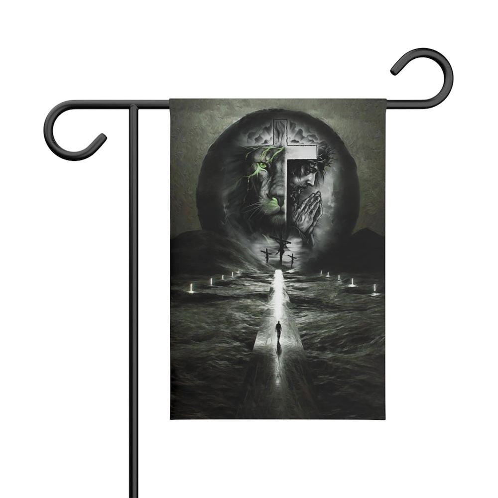 The Lion Of Judah, Christian's Flag, Garden Decor, Garden Flag Stand, Christian Flag, Scripture Flag, Garden Banner