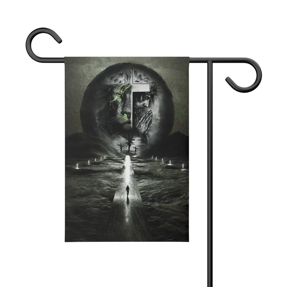 The Lion Of Judah, Christian's Flag, Garden Decor, Garden Flag Stand, Christian Flag, Scripture Flag, Garden Banner