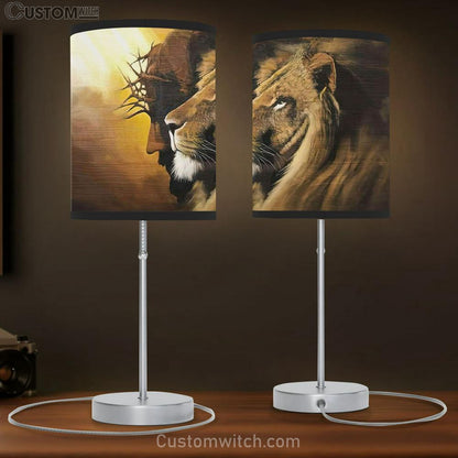 The Lion Of Judah Jesus Christ Table Lamb Gift - Lion And Jesus Picture - Christian Bedroom Decor