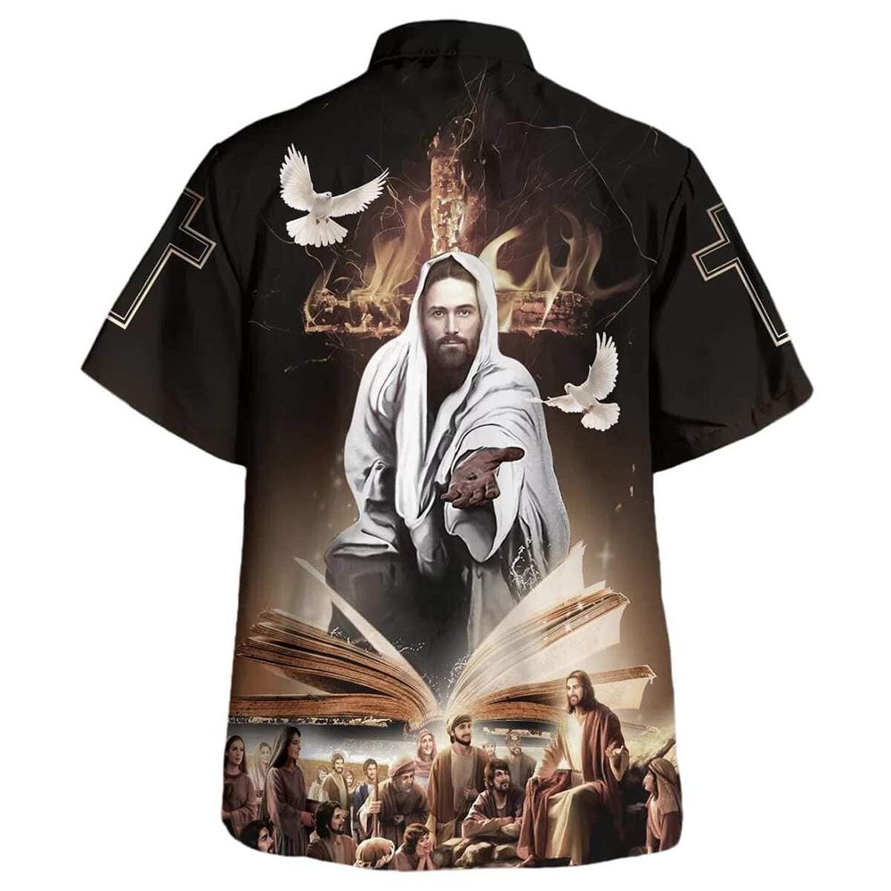 The Lion Of Judah Jesus Reaching Out His Hand Hawaiian Shirt For Men, Christian Hawaiian Shirt, Gift For Christian