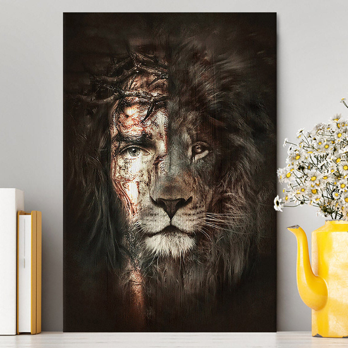 The Lion Of Judah The Perfect Combination Canvas Wall Art - Bible Verse Canvas Art - Inspirational Art - Christian Home Decor