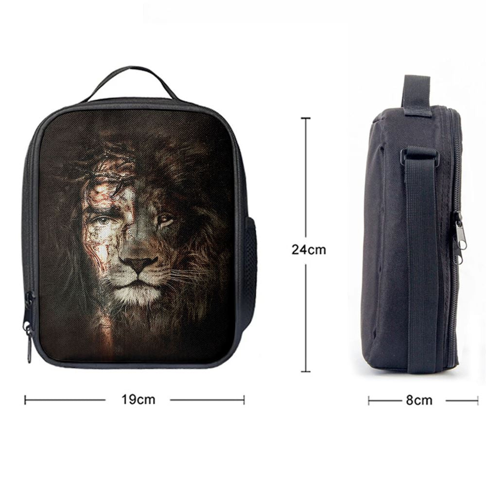 The Lion Of Judah The Perfect Combination Lunch Bag For Men And Women, Spiritual Christian Lunch Box For School, Work
