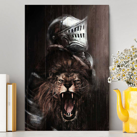 The Lion Of Judah Warrior Of Christ Canvas Art - Christian Art - Bible Verse Wall Art - Religious Home Decor