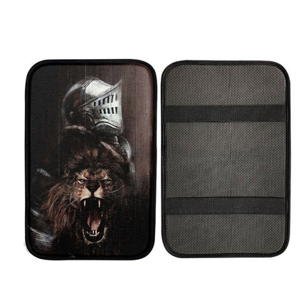 The Lion Of Judah Warrior Of Christ Car Center Console Cover, Bible Verse Car Interior Accessories