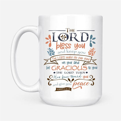 The Lord Bless You And Keep You Numbers 624-26 Niv Coffee Mug, Christian Mug, Bible Mug, Faith Gift, Encouragement Gift