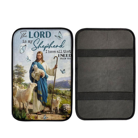 The Lord Is My Shepherd I Have All That I Need Walking With Lambs Jesus Car Center Console Cover Interior Accessories