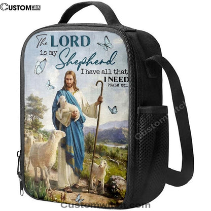 The Lord Is My Shepherd I Have All That I Need Walking With Lambs Jesus Lunch Bag For Men And Women, Spiritual Christian Lunch Box For School, Work