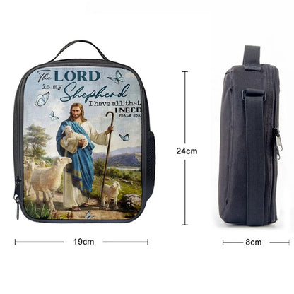 The Lord Is My Shepherd I Have All That I Need Walking With Lambs Jesus Lunch Bag For Men And Women, Spiritual Christian Lunch Box For School, Work