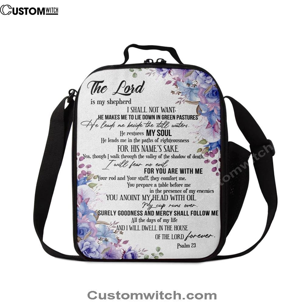 The Lord Is My Shepherd Psalm 23 Lunch Bag For Men And Women, Spiritual Christian Lunch Box For School, Work