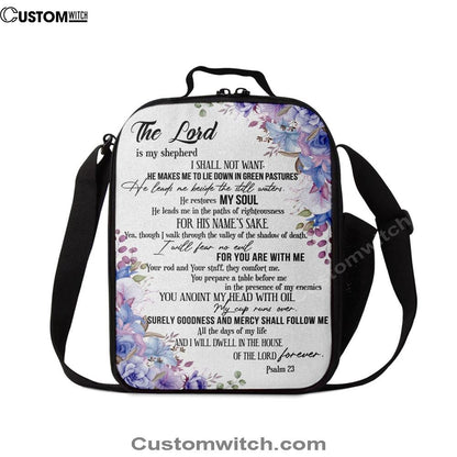 The Lord Is My Shepherd Psalm 23 Lunch Bag For Men And Women, Spiritual Christian Lunch Box For School, Work